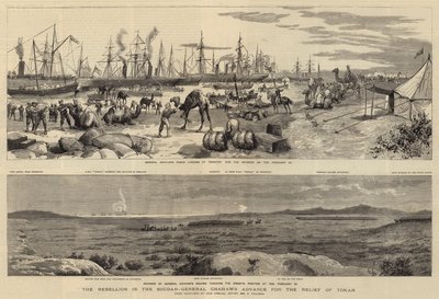 Upproret i Soudan, general Grahams framryckning för att hjälpa Tokar av Frederic Villiers